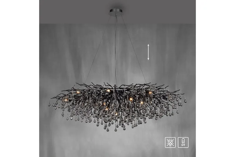 Istapp Paul Neuhaus Krona - Black - Belysning - Inomhusbelysning & lampor - Taklampor & takbelysning - Kristallkrona & takkrona