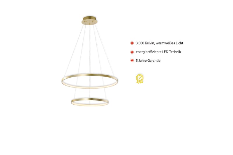 BRASILES Pendellampa 50x50 cm Guld - Kökslampa & pendellampa - Sovrumslampa - Fönsterlampa hängande