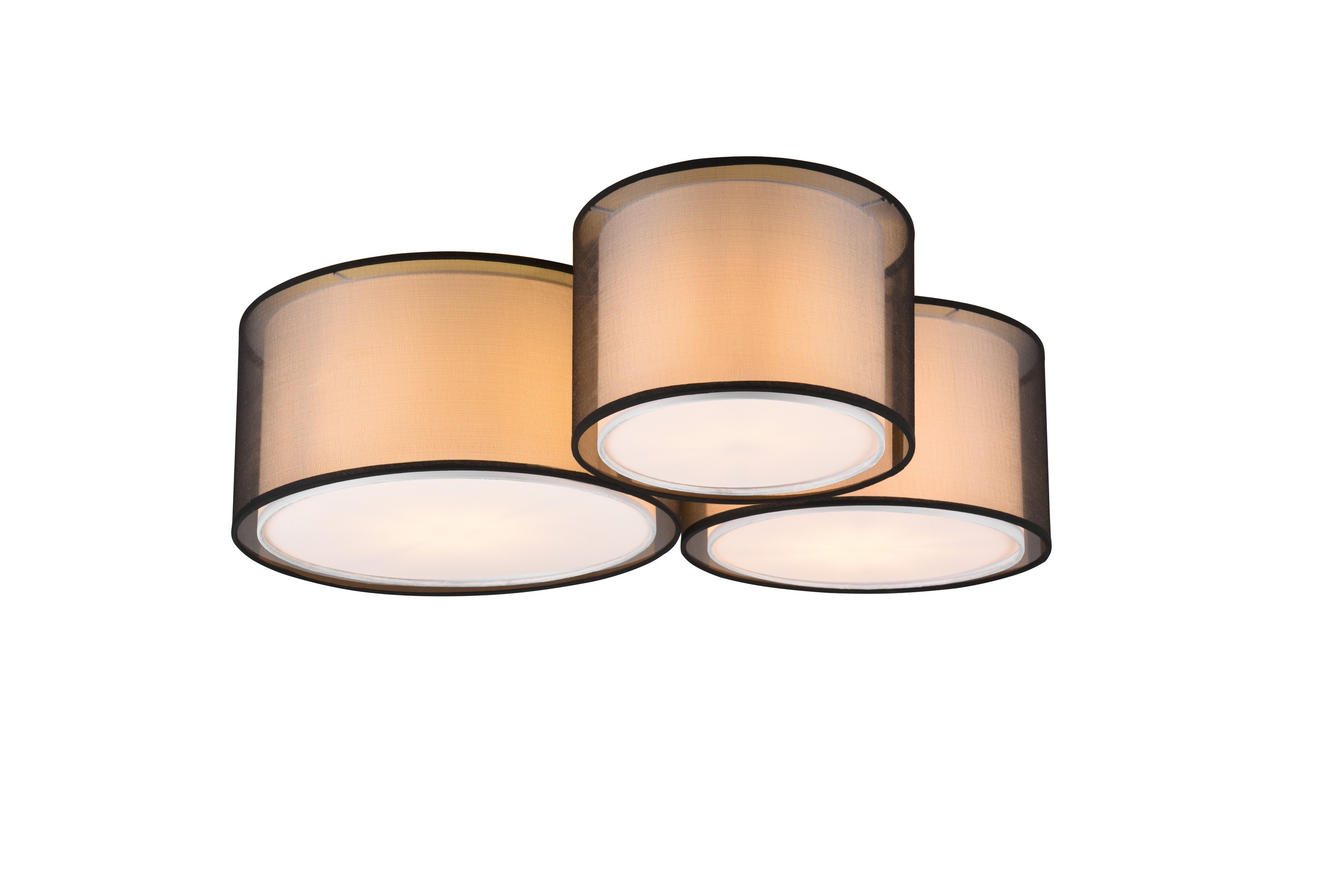 BURTON Taklampa 3-dels E27 Mattsvart - Matt svart