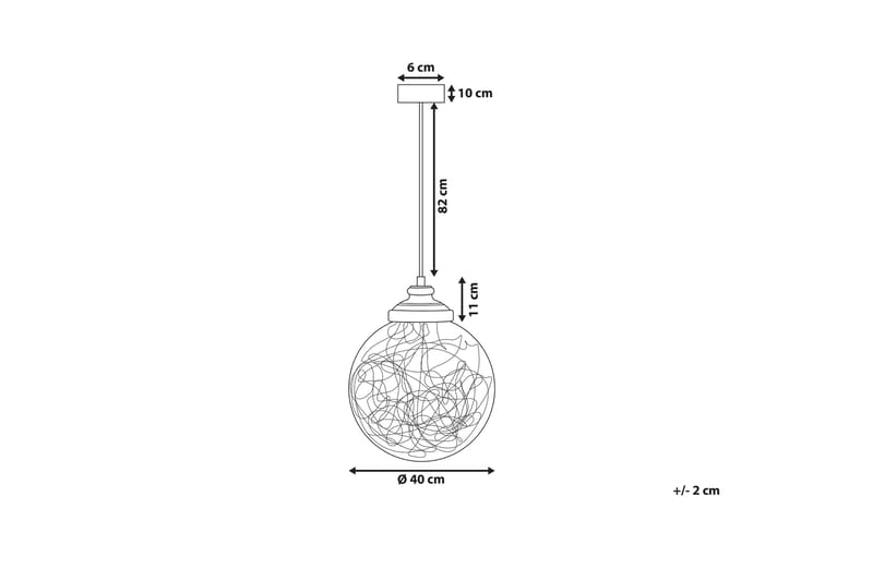 CARRALITO Taklampa Stor Silver - Kökslampa & pendellampa - Sovrumslampa - Fönsterlampa hängande