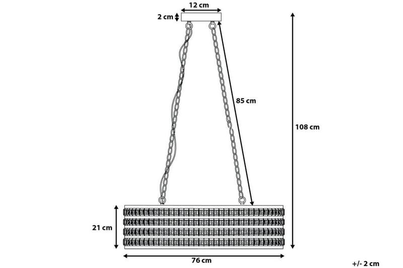 CAVONE Taklampa 31 cm - Kökslampa & pendellampa - Sovrumslampa - Fönsterlampa hängande