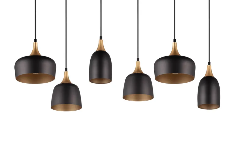 Chiraz Taklampa 6L E27 mattsvart/ mattmässing - Matt svart/Matt mässing - Belysning - Inomhusbelysning & lampor - Taklampor & takbelysning - Kökslampa & pendellampa