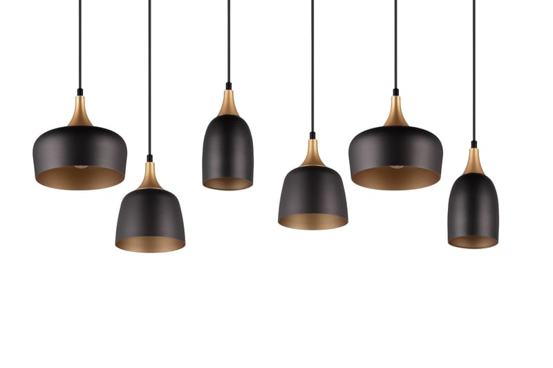 Chiraz Taklampa 6L E27 mattsvart/ mattmässing - Matt svart/Matt mässing - Belysning - Inomhusbelysning & lampor - Taklampor & takbelysning - Kökslampa & pendellampa
