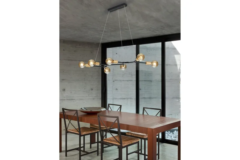 Cross Taklampa 7L E27 mattsvart/ guld - Matt svart/Guld - Belysning - Inomhusbelysning & lampor - Taklampor & takbelysning - Kökslampa & pendellampa