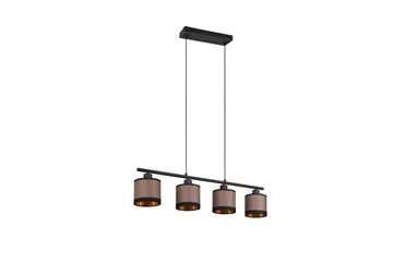Davos Taklampa 4L E14 mattsvart/ greige - Matt svart/Greige - Belysning - Inomhusbelysning & lampor - Taklampor & takbelysning - Kökslampa & pendellampa