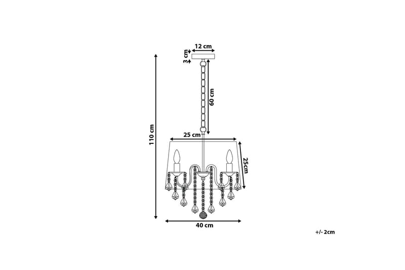 EVANS Taklampa 40 cm - Kökslampa & pendellampa - Sovrumslampa - Fönsterlampa hängande