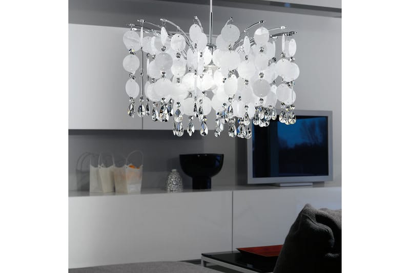 FEDRA Taklampa 50 cm Krom/Kristall - Eglo - Fönsterlampa hängande - Kökslampa & pendellampa - Sovrumslampa