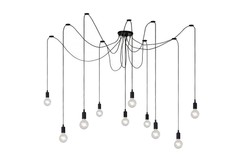 FIX Taklampa 150 Dimbar 10 Lampor Svart - Lucide - Fönsterlampa hängande - Kökslampa & pendellampa - Sovrumslampa