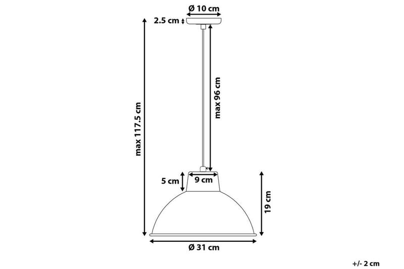 GALLATIN Taklampa 31 cm - Kökslampa & pendellampa - Sovrumslampa - Fönsterlampa hängande
