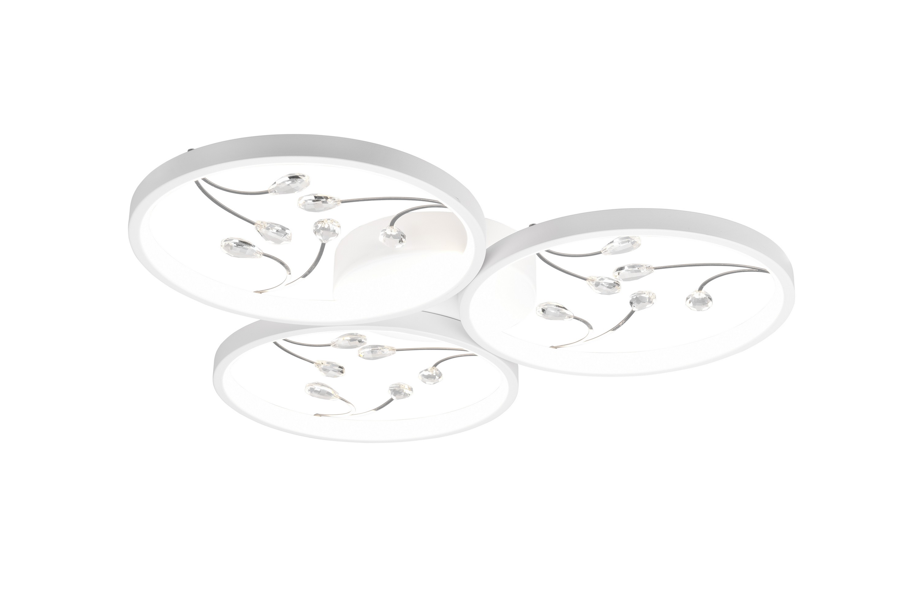 GROOVY LED-Taklampa 3-dels Mattvit/Krom - Matt vit/Krom