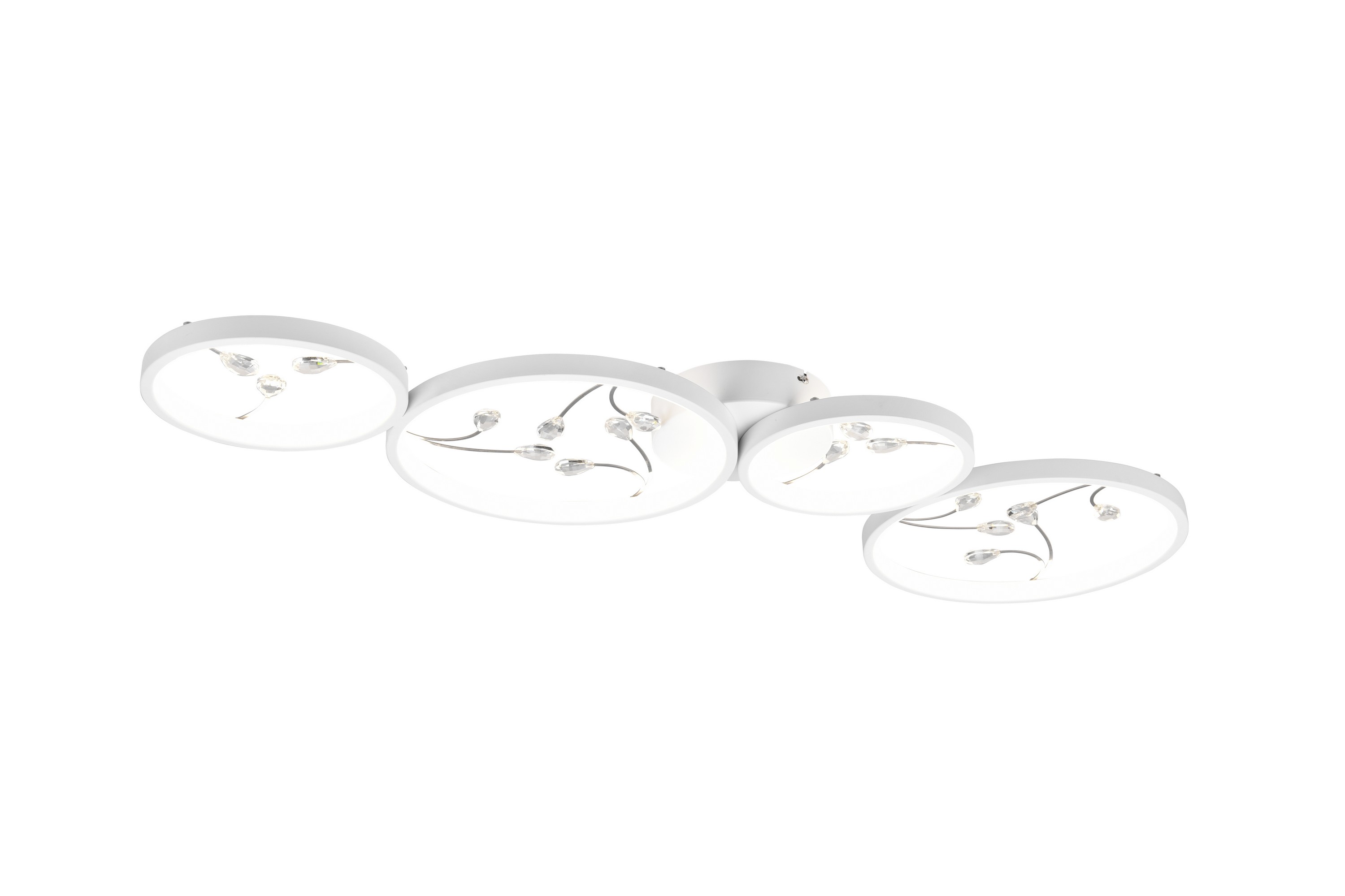 GROOVY LED-Taklampa 4-dels Mattvit/Krom - Matt vit/Krom