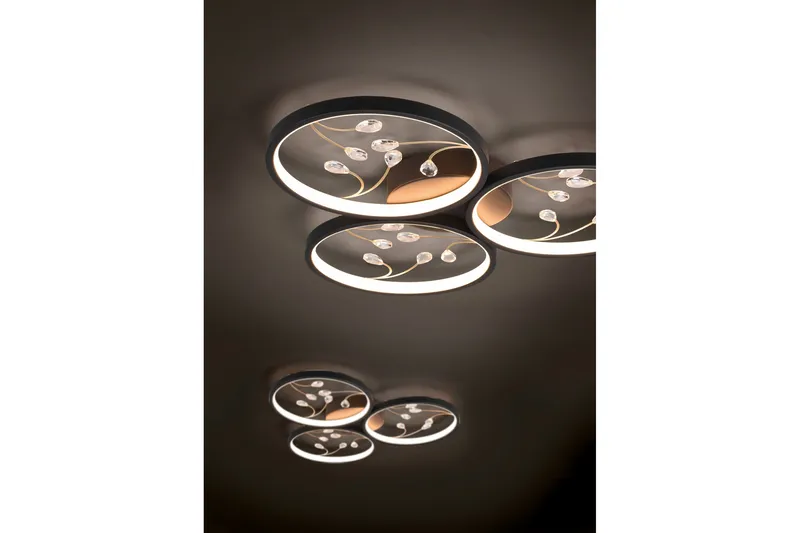 Groovy LED Plafond 3L mattsvart/ guld - Matt svart/Guld - Belysning - Inomhusbelysning & lampor - Taklampor & takbelysning - Kökslampa & pendellampa