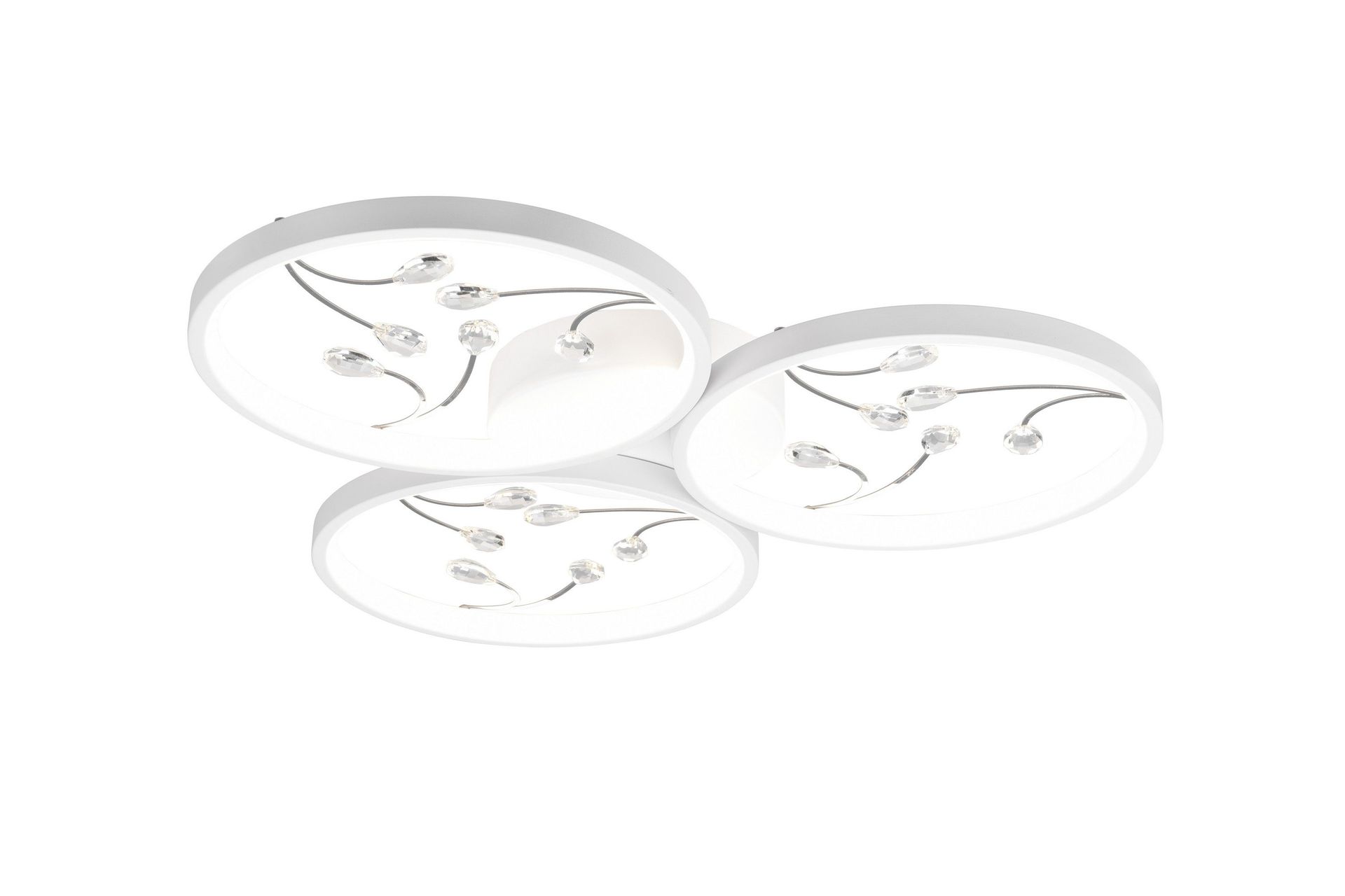 Groovy LED Plafond 3L mattvit/ krom - Matt vit/Krom