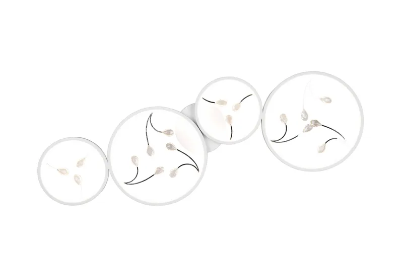 Groovy LED Plafond 4L mattvit/ krom - Matt vit/Krom - Belysning - Inomhusbelysning & lampor - Taklampor & takbelysning - Kökslampa & pendellampa