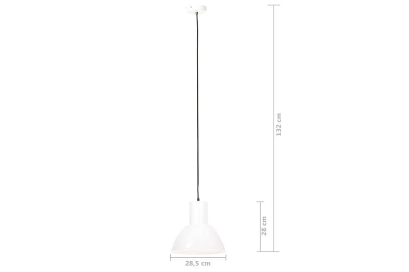 Hänglampa 25 W vit rund 28,5 cm E27 - Vit - Belysning - Inomhusbelysning & lampor - Taklampor & takbelysning - Kökslampa & pendellampa