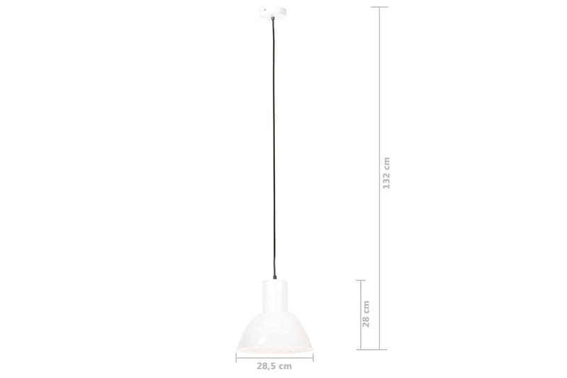 Hänglampa 25 W vit rund 28,5 cm E27 - Vit - Kökslampa & pendellampa - Sovrumslampa - Fönsterlampa hängande