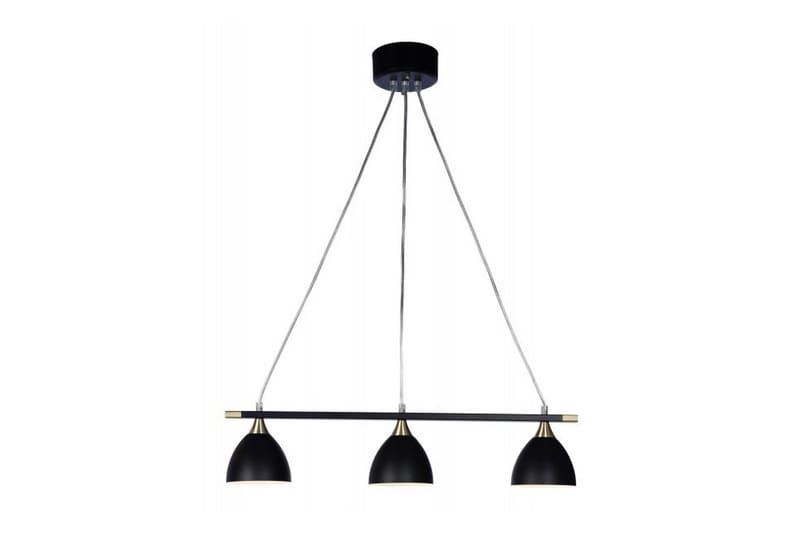 LEXI Taklampa 65 3 Lampor Svart/Borstad Mässing - Cottex - Fönsterlampa hängande - Kökslampa & pendellampa - Sovrumslampa