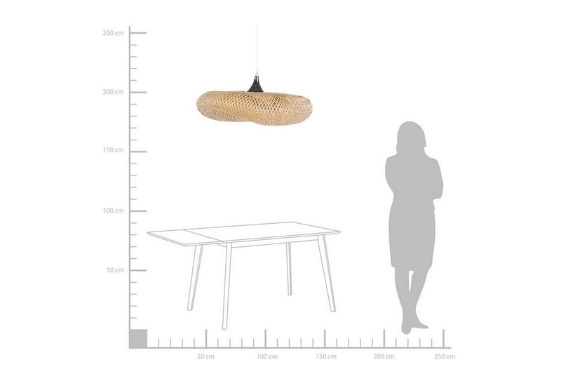 LOBINSTOWN Taklampa Stor Bambu/Ljusbrun - Kökslampa & pendellampa - Sovrumslampa - Nätlampa - Fönsterlampa hängande