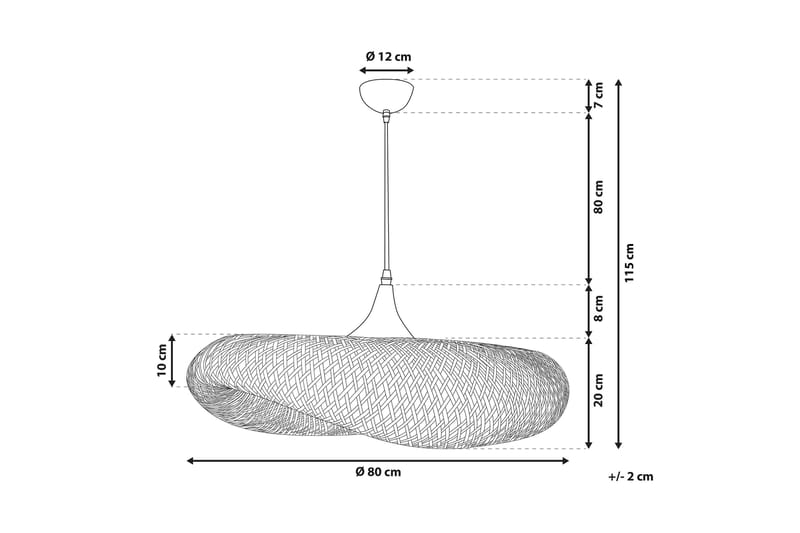 LOBINSTOWN Taklampa Stor Bambu/Ljusbrun - Kökslampa & pendellampa - Sovrumslampa - Nätlampa - Fönsterlampa hängande