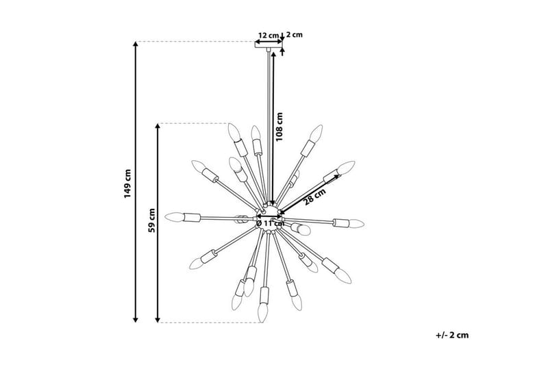 MAGUSE Taklampa 59 cm - Kökslampa & pendellampa - Sovrumslampa - Fönsterlampa hängande