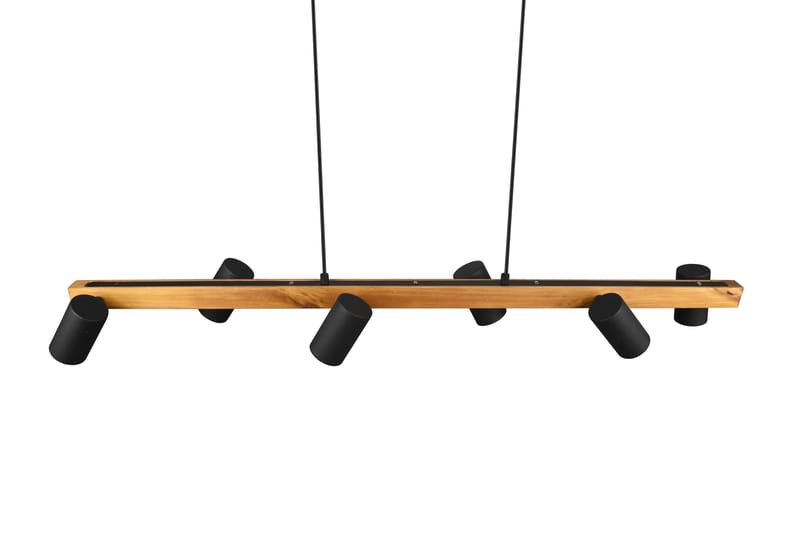 Marley Taklampa 115cm 6L 6xGU10 mattsvart/ trä - Matt svart/Trä - Belysning - Inomhusbelysning & lampor - Taklampor & takbelysning - Kökslampa & pendellampa