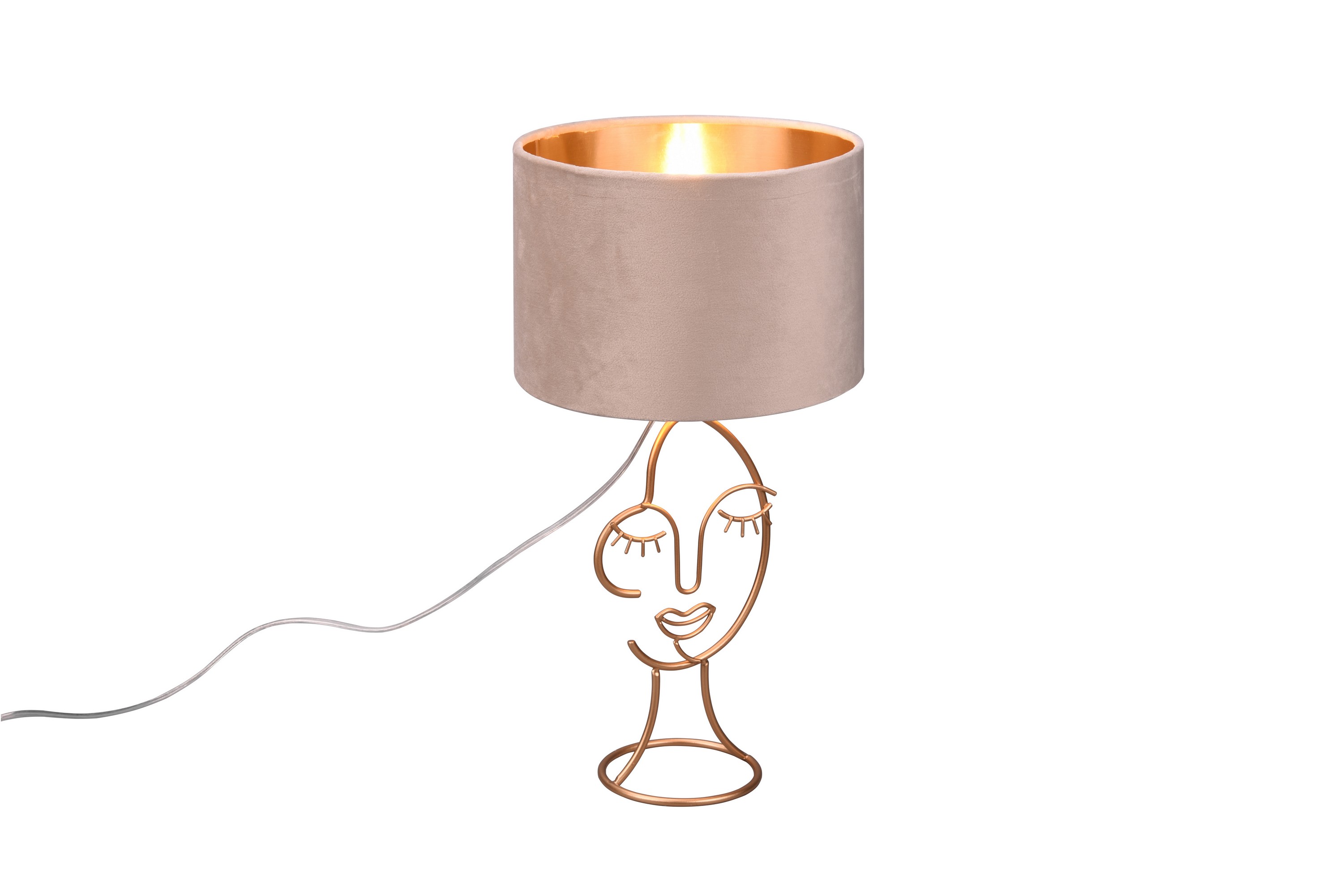 MARY Bordlampa E27 Sand - Koppar