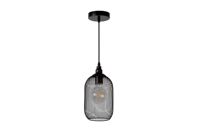 MESH Pendellampa 15 cm Rund Svart - Lucide - Kökslampa & pendellampa - Sovrumslampa - Fönsterlampa hängande
