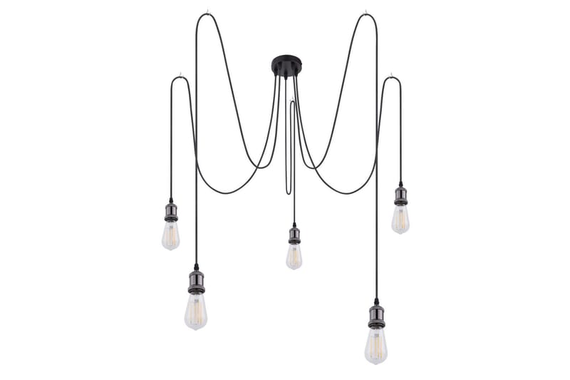 OLIVER Pendellampa 5 Lampor Svart/Högglans - Globo Lighting - Kökslampa & pendellampa - Sovrumslampa - Fönsterlampa hängande