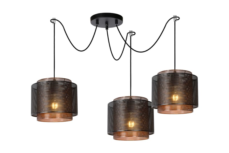 ORRIN Pendellampa 3 Lampor Svart - Fönsterlampa hängande - Kökslampa & pendellampa - Sovrumslampa