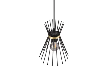 Rod Taklampa 1L E27 svart/ guld - Svart/Guld - Belysning - Inomhusbelysning & lampor - Taklampor & takbelysning - Kökslampa & pendellampa