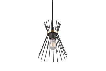 Rod Taklampa 1L E27 svart/ guld - Svart/Guld - Belysning - Inomhusbelysning & lampor - Taklampor & takbelysning - Kökslampa & pendellampa