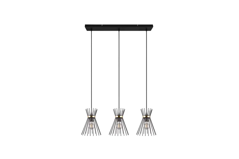 Rod Taklampa 3L E27 svart/ guld - Svart/Guld - Belysning - Inomhusbelysning & lampor - Taklampor & takbelysning - Kökslampa & pendellampa