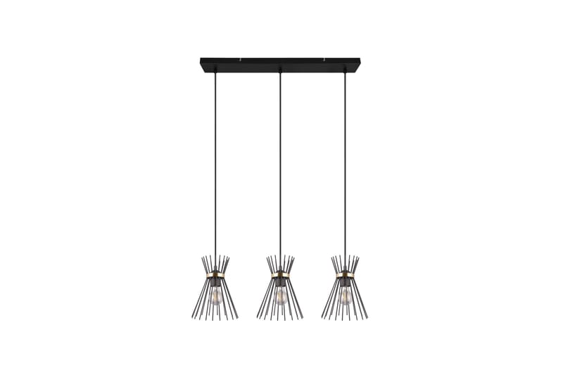 Rod Taklampa 3L E27 svart/ guld - Svart/Guld - Belysning - Inomhusbelysning & lampor - Taklampor & takbelysning - Kökslampa & pendellampa