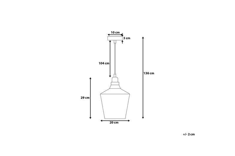 SANTON Taklampa 20 cm - Kökslampa & pendellampa - Sovrumslampa - Fönsterlampa hängande