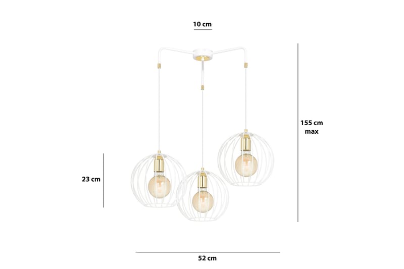 Scandinavian Choice Albio 3 pendel Vit - Kökslampa & pendellampa - Sovrumslampa - Fönsterlampa hängande
