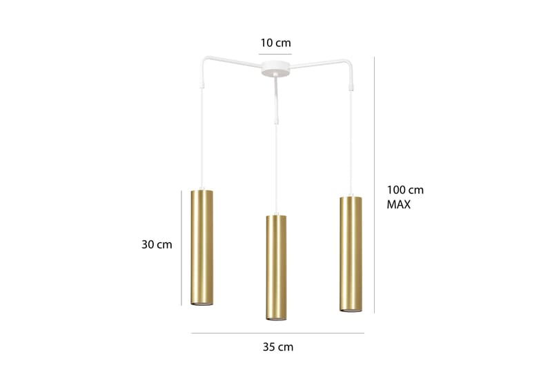 Scandinavian Choice Goldi 3 Premium pendel Guld - Kökslampa & pendellampa - Sovrumslampa - Fönsterlampa hängande