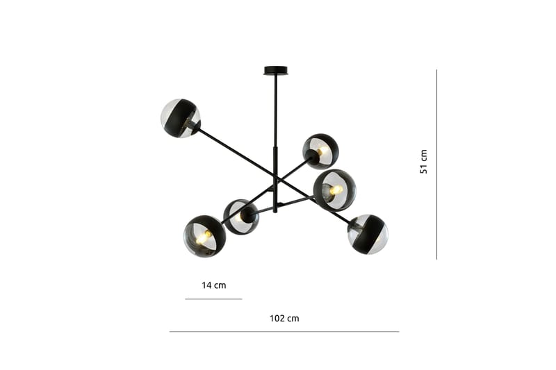 Scandinavian Choice Linear 6 pendel Svart - Kökslampa & pendellampa - Sovrumslampa - Fönsterlampa hängande