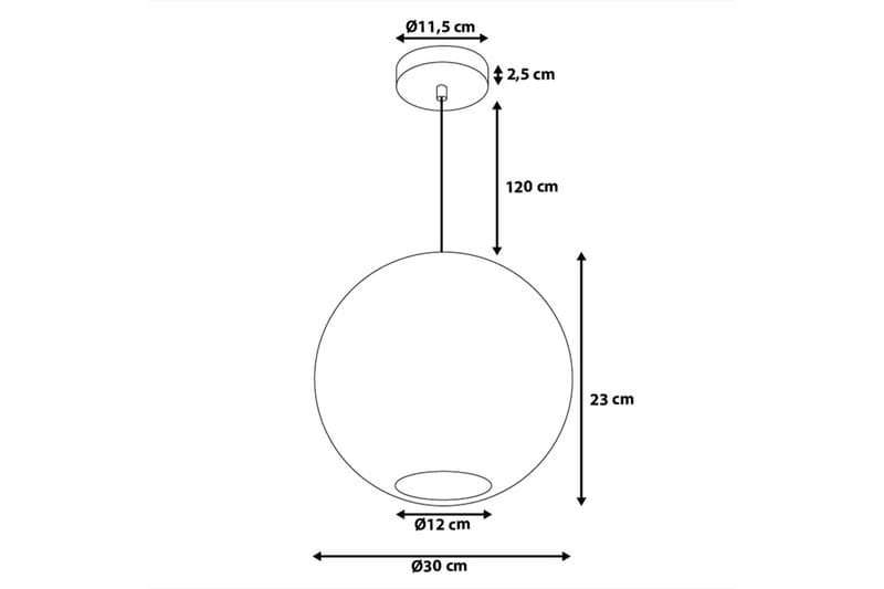 SEINE Taklampa 30 cm - Kökslampa & pendellampa - Sovrumslampa - Fönsterlampa hängande