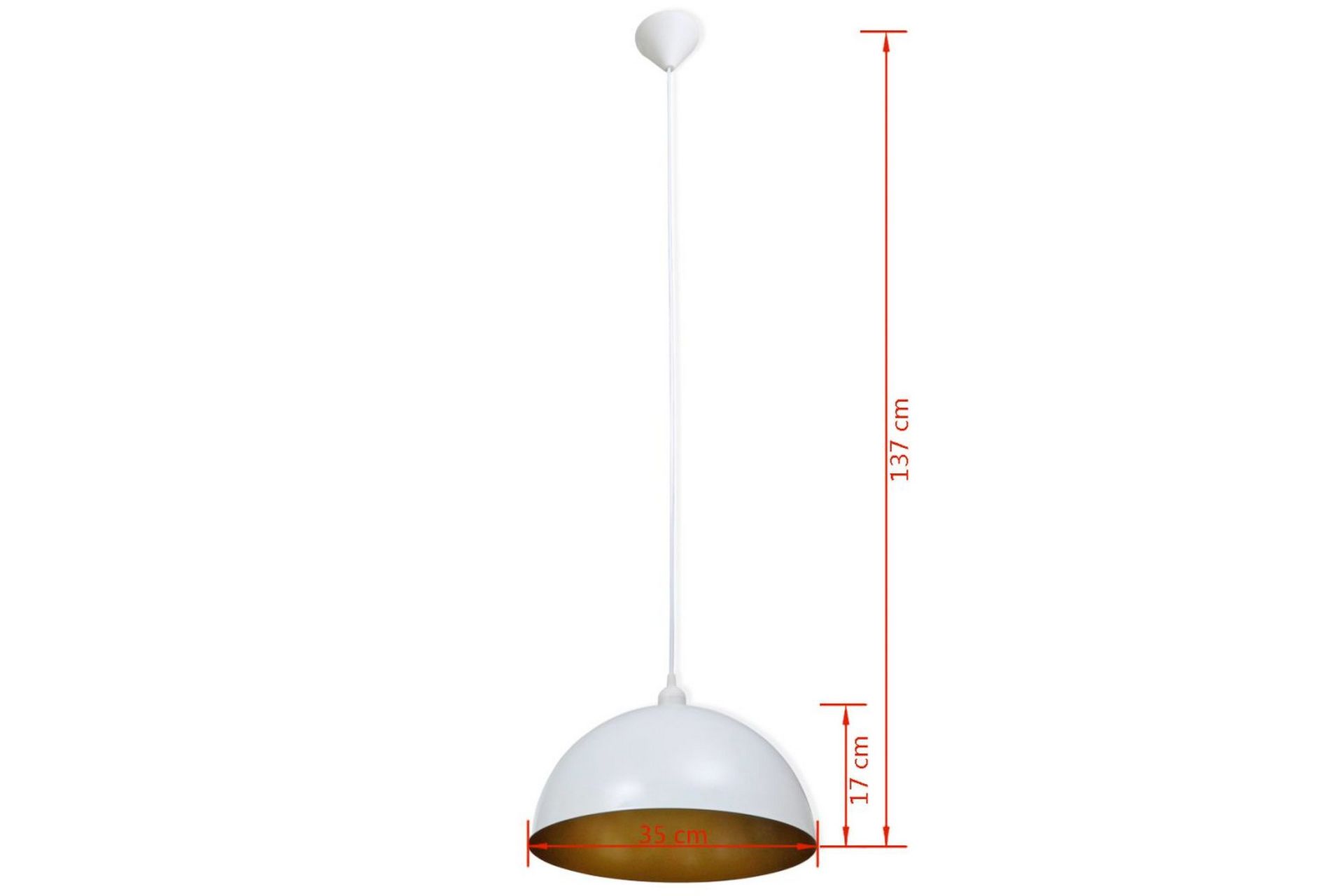 Taklampa 2 st höjdjusterbar halvrund vit - Vit - Belysning - Inomhusbelysning & lampor - Taklampor & takbelysning - Kökslampa & pendellampa