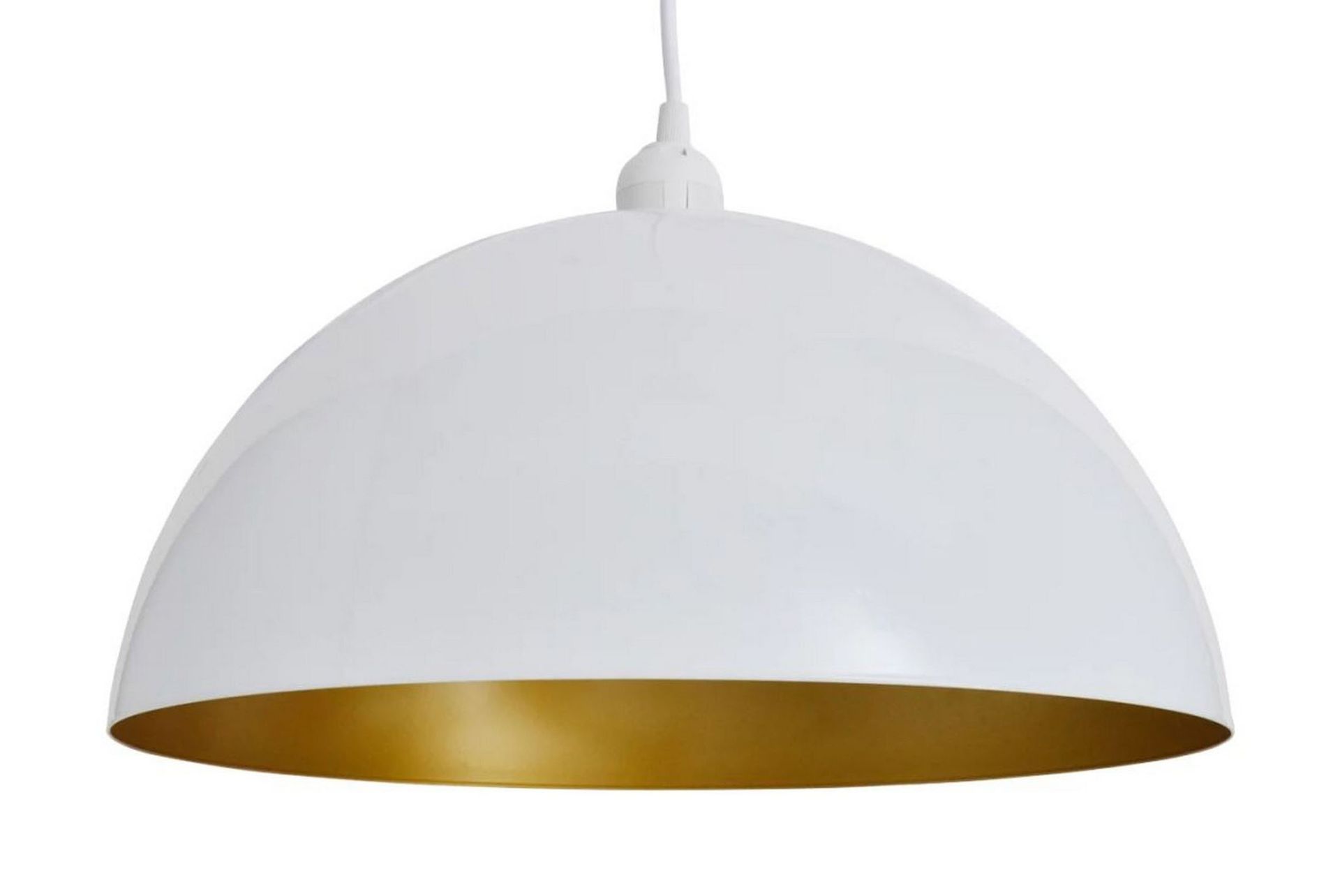 Taklampa 2 st höjdjusterbar halvrund vit - Vit - Belysning - Inomhusbelysning & lampor - Taklampor & takbelysning - Kökslampa & pendellampa
