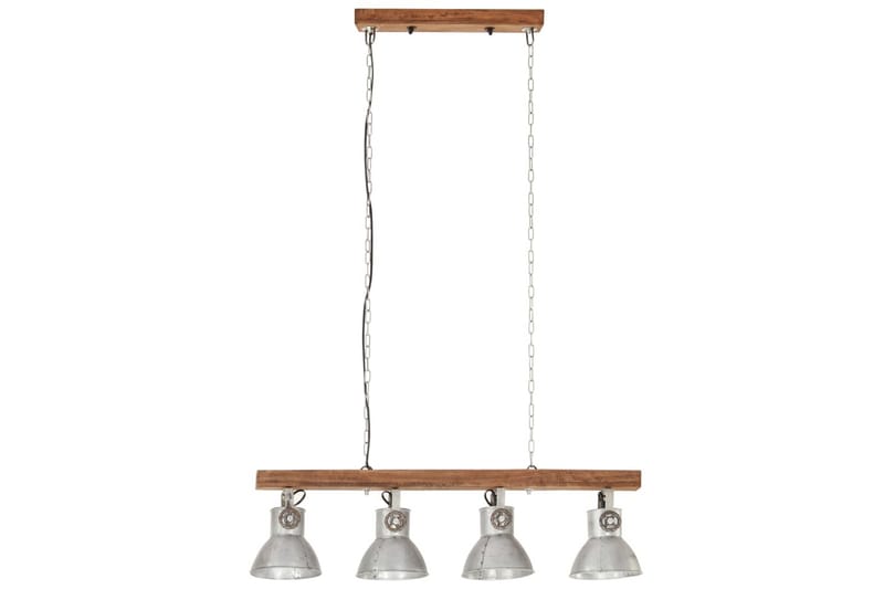 Taklampa industriell silver E27 mangoträ - Silver - Kökslampa & pendellampa - Sovrumslampa - Fönsterlampa hängande