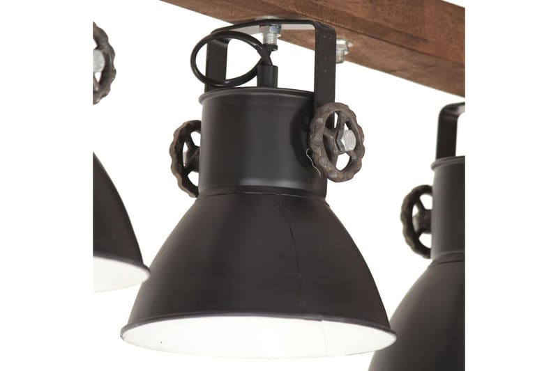 Taklampa industriell svart E27 mangoträ - Svart - Kökslampa & pendellampa - Sovrumslampa - Fönsterlampa hängande