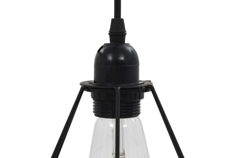 Taklampa med diamantdesign svart 3xE27-lampa - Svart - Kökslampa & pendellampa - Sovrumslampa - Fönsterlampa hängande