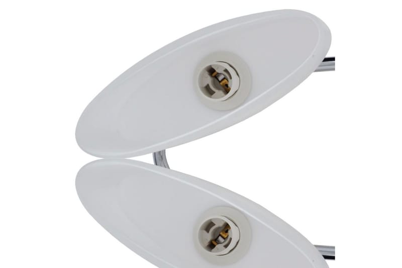 Taklampa med elipsoida glaskupor för 6 E14-lampor - Vit - Kökslampa & pendellampa - Sovrumslampa - Fönsterlampa hängande