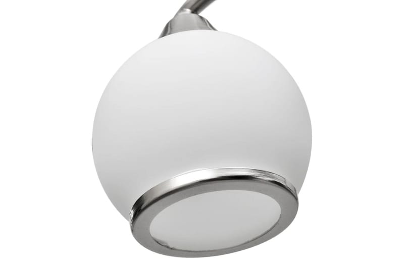 Taklampa med glasskärmar med böjd skena för 3 E14 glödlampor - Vit - Kökslampa & pendellampa - Sovrumslampa - Fönsterlampa hängande