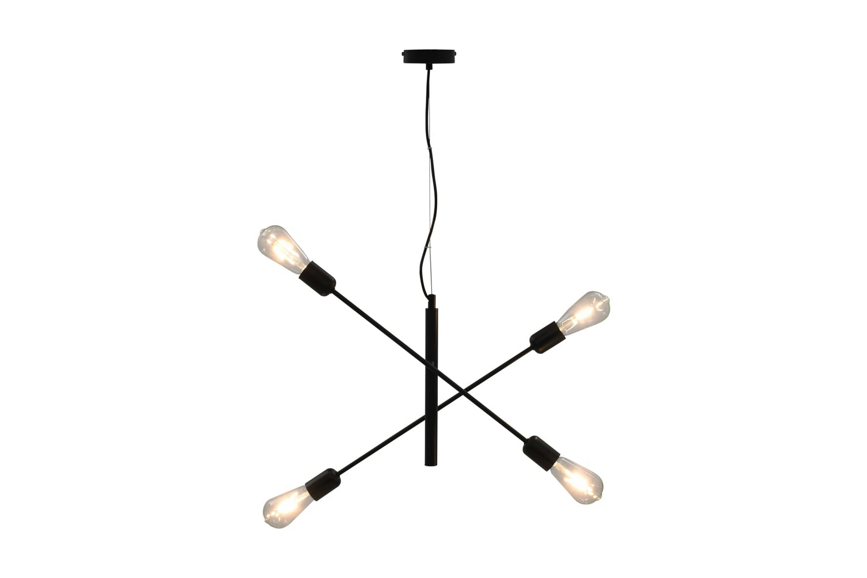 Taklampa med glödlampor 2 W svart E27 – Svart