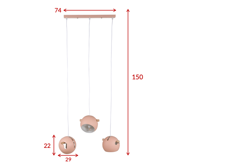 Taklampa Venture Home Tubbie Beige 29 x 22 x 97 - Brun - Belysning - Inomhusbelysning & lampor - Taklampor & takbelysning - Kökslampa & pendellampa