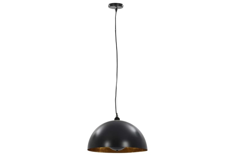 Taklampor 2 st svart och guld halvrund 40 cm E27 - Svart - Belysning - Inomhusbelysning & lampor - Taklampor & takbelysning - Kökslampa & pendellampa