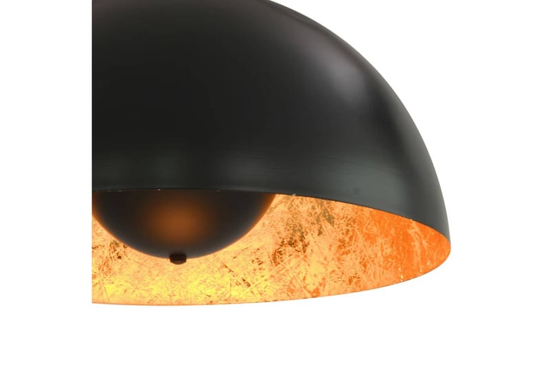 Taklampor 2 st svart och guld halvrund 40 cm E27 - Svart - Belysning - Inomhusbelysning & lampor - Taklampor & takbelysning - Kökslampa & pendellampa