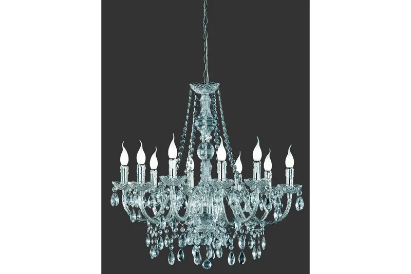 Luster Ljuskrona 10L E14 transparent - Transparent - Belysning - Inomhusbelysning & lampor - Taklampor & takbelysning - Kristallkrona & takkrona